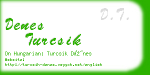 denes turcsik business card